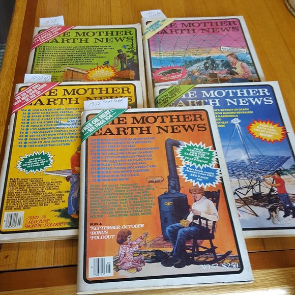 5 Vintage 1978 Mother Earth News Magazines - Picture 1 of 12